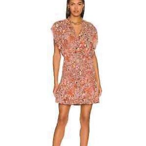 NWT A.L.C Carly printed silk mini dress size 12